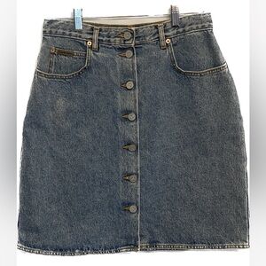 Calvin Klien Vintage Denim Mini Skirt Made in USA